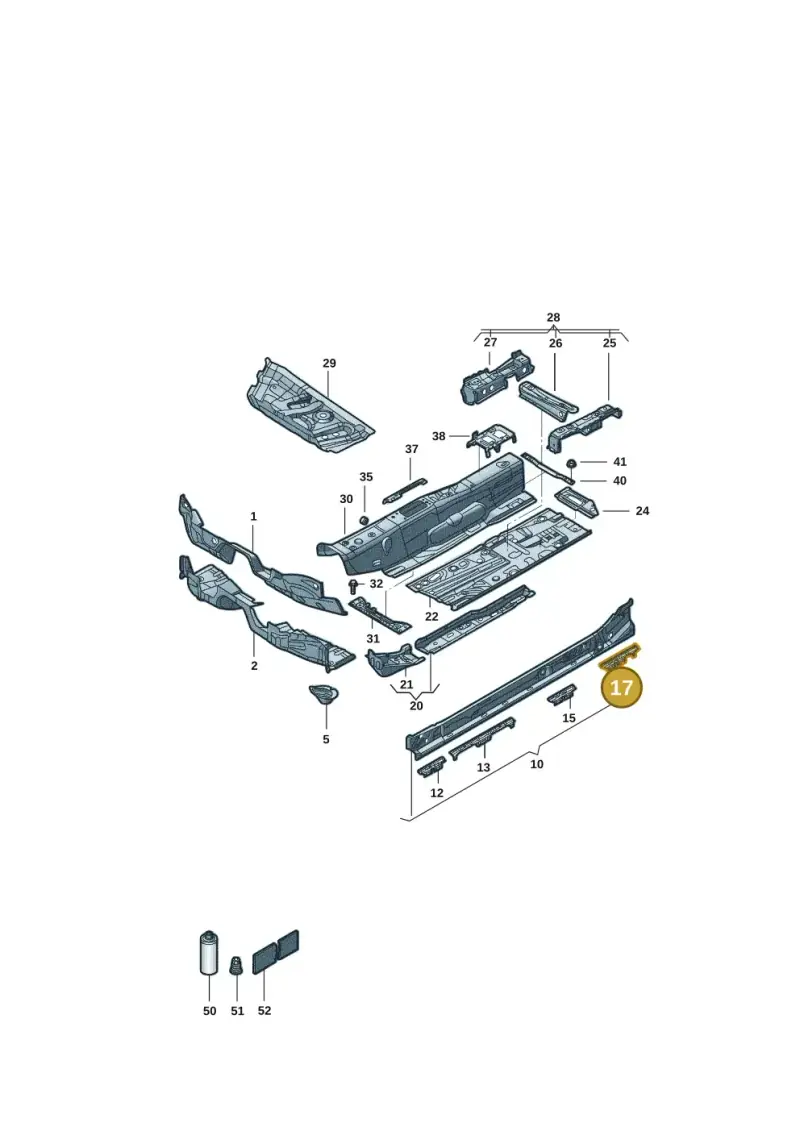 5Q0802311B — Volkswagen Lamando (2021-) diagram 5dd803050, position 17