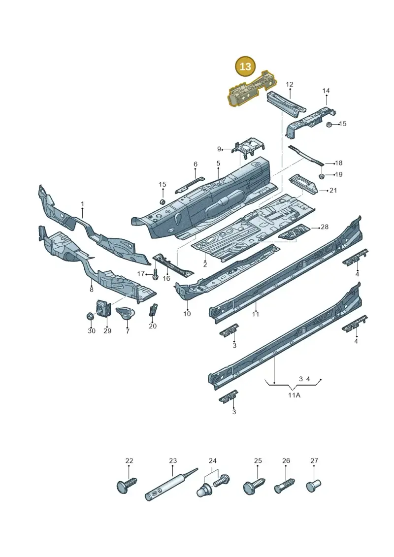 5Q0802381 — Volkswagen Golf 1.4 BlueMotion (2014-2017) diagram 745803060, position 13