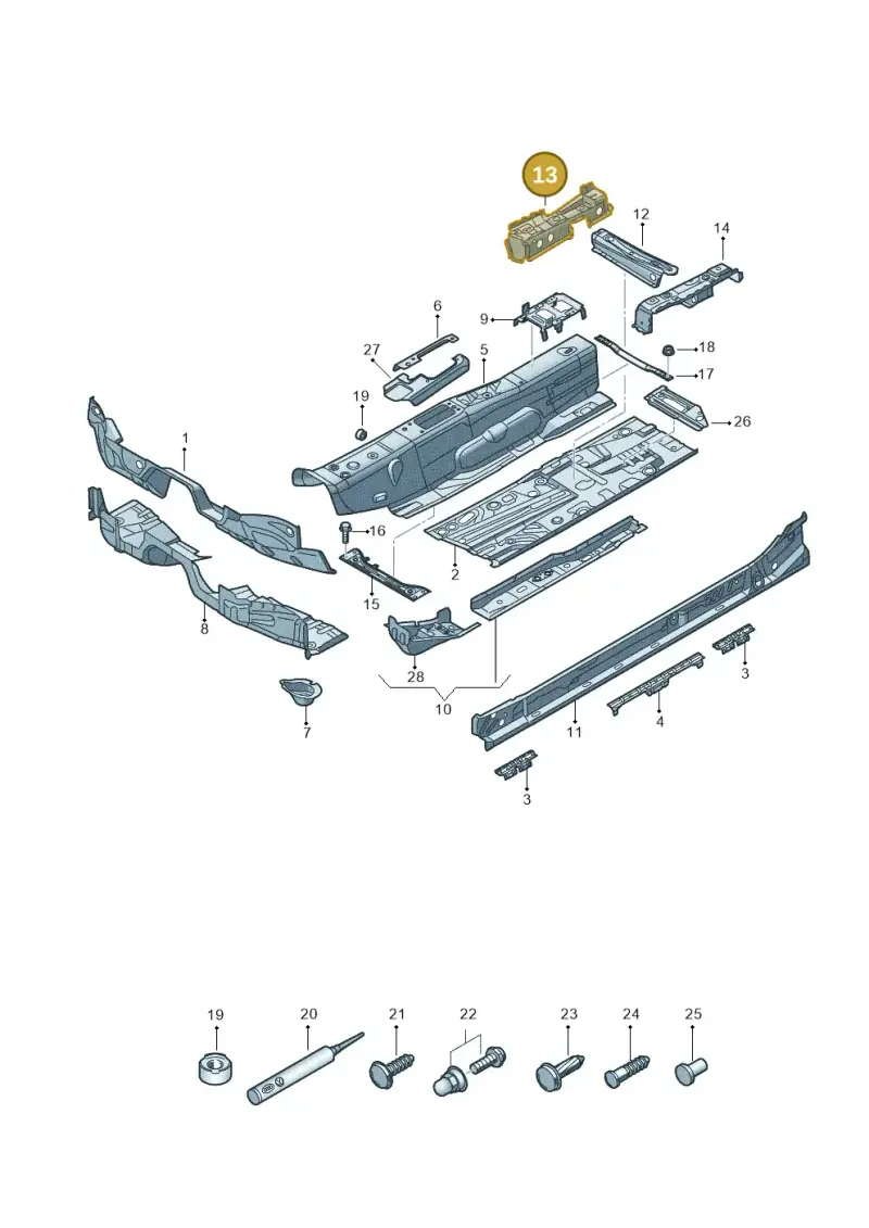 5Q0802381 — Volkswagen Golf 1.6 (2015-2019) diagram 793803050, position 13