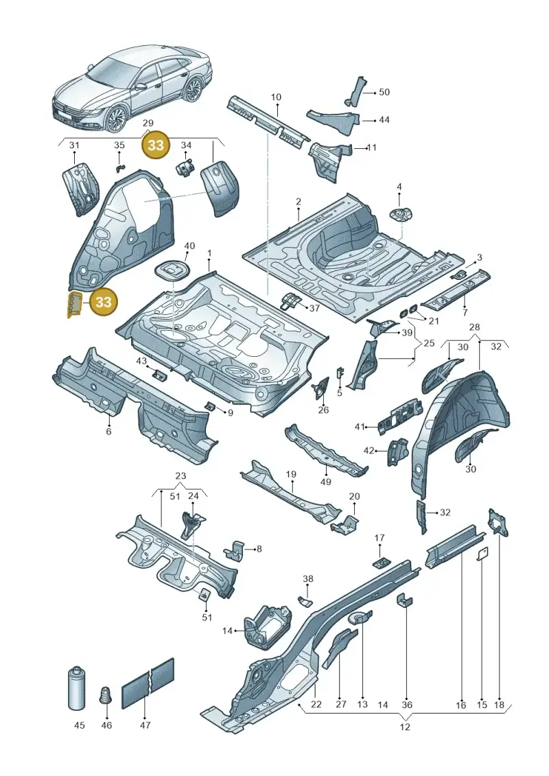 5Q0802398 — Volkswagen Arteon (2017-2023) diagram 828803200, position 33