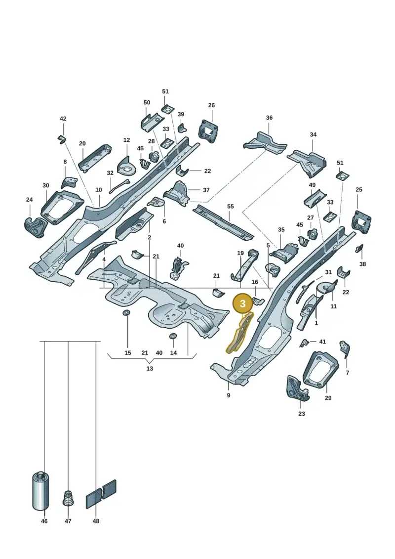 5Q0802557 — Volkswagen Golf 2.0 BlueMotion (2019-2024) diagram 5h0803010, position 3