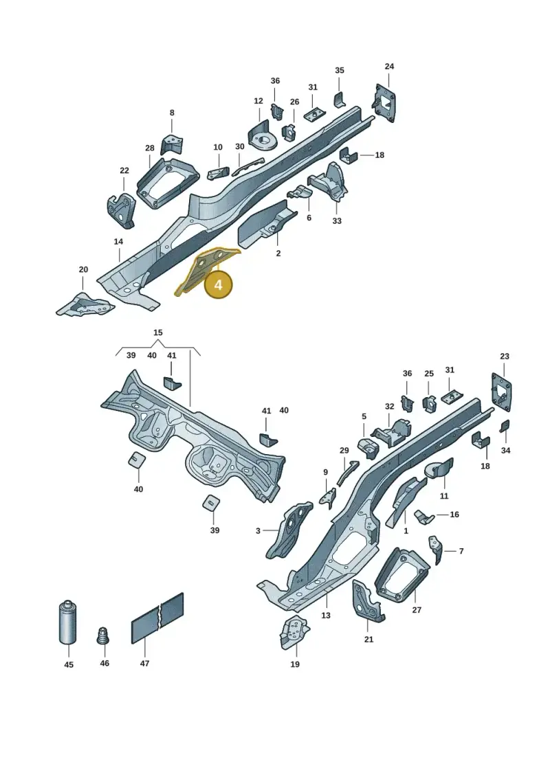 5Q0802558 — Volkswagen T-Roc convertible 1.5 (2019-2024) diagram 2gk803025, position 4