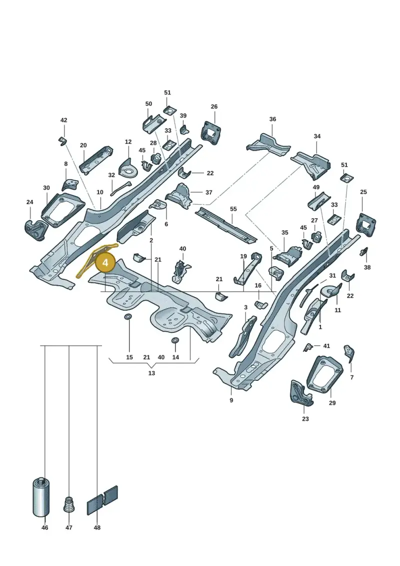 5Q0802558 — Volkswagen Golf 2.0 BlueMotion (2019-2024) diagram 5h0803010, position 4