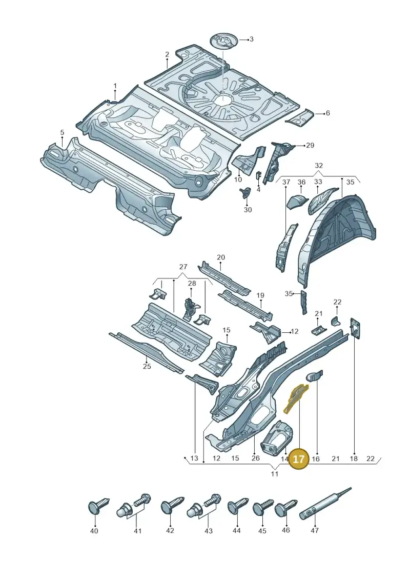 5Q0802572 — Volkswagen E-Golf (2014-2021) diagram 774803200, position 17