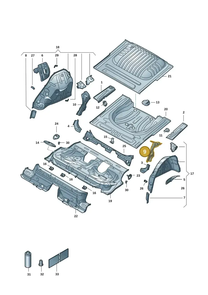 5Q0802951N — Volkswagen Golf 2.0 BlueMotion (2019-2024) diagram 5h0803020, position 9