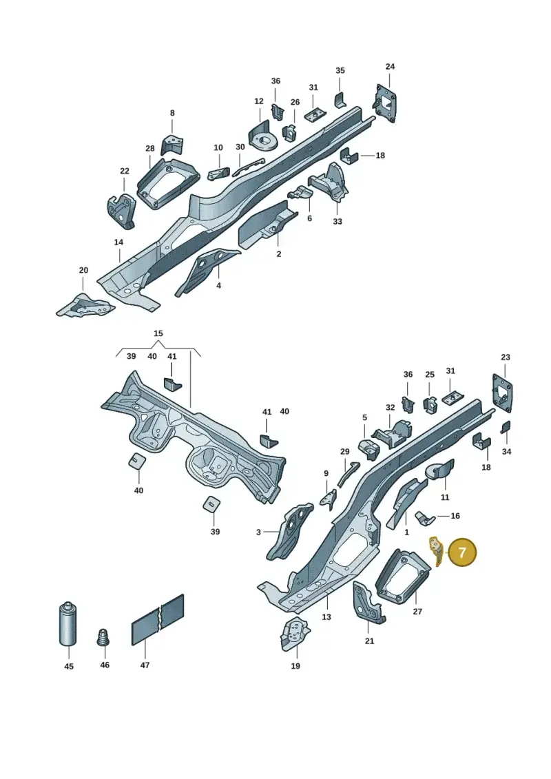 5Q0802955C — Volkswagen T-Roc convertible 1.5 (2019-2024) diagram 2gk803025, position 7