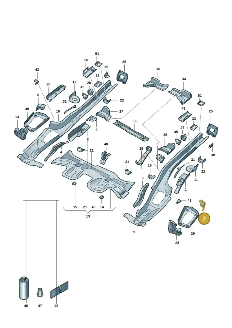 5Q0802955C — Volkswagen Golf 2.0 BlueMotion (2019-2024) diagram 5h0803010, position 7