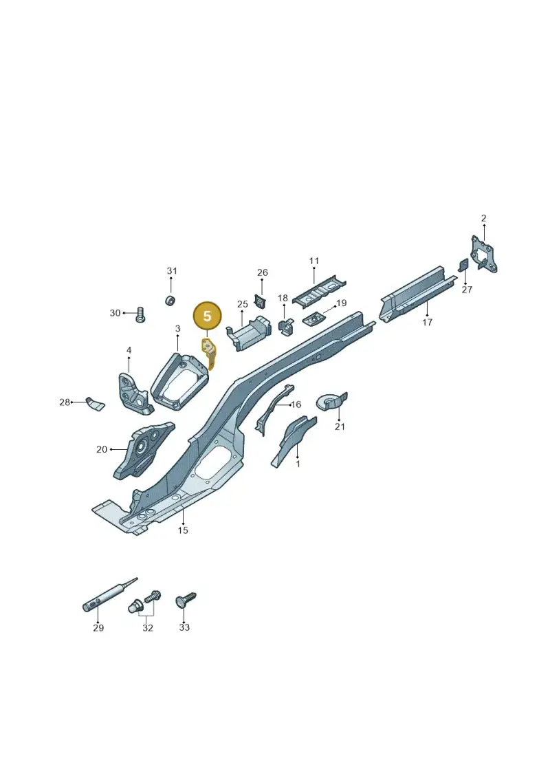 5Q0802955C — Volkswagen Passat estate (2023-) diagram 3j0803400, position 5