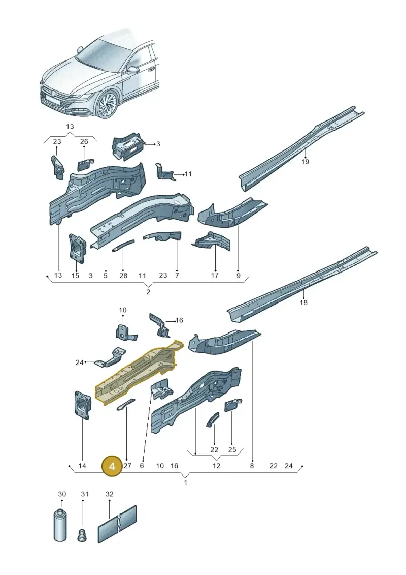 5Q0803105 — Volkswagen Arteon (2017-2023) diagram 828803000, position 4
