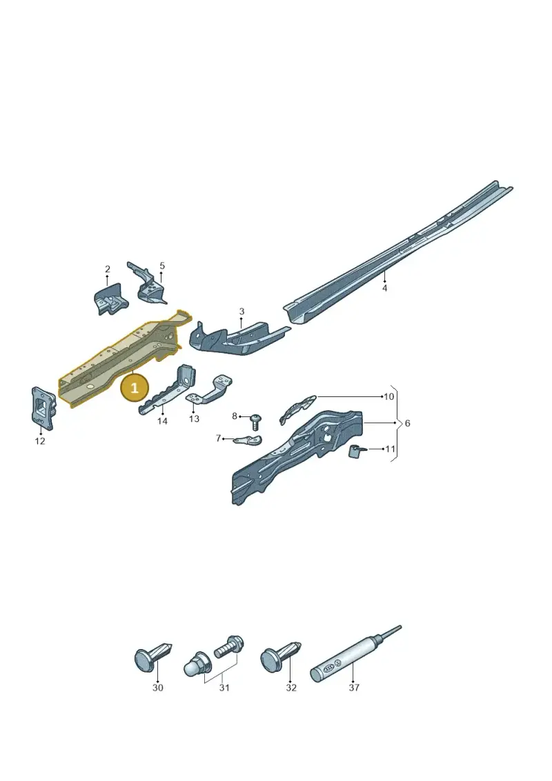 5Q0803105 — Volkswagen Passat estate (2023-) diagram 3j0803000, position 1