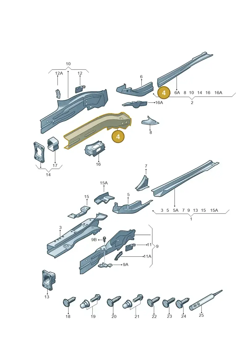 5Q0803106A — Volkswagen Magotan 2.0 (2016-) diagram 754803000, position 4