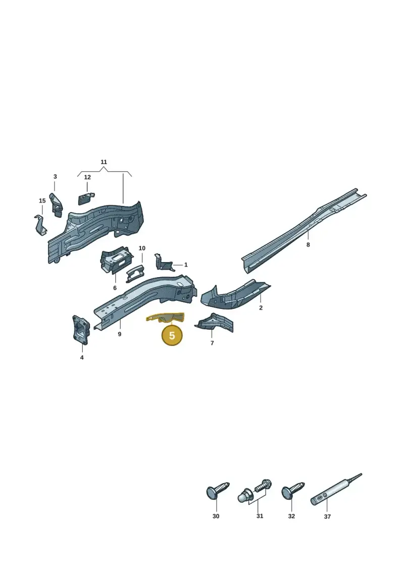 5Q0803128 — Volkswagen Tiguan 2.0 (2023-) diagram 57x803001, position 5