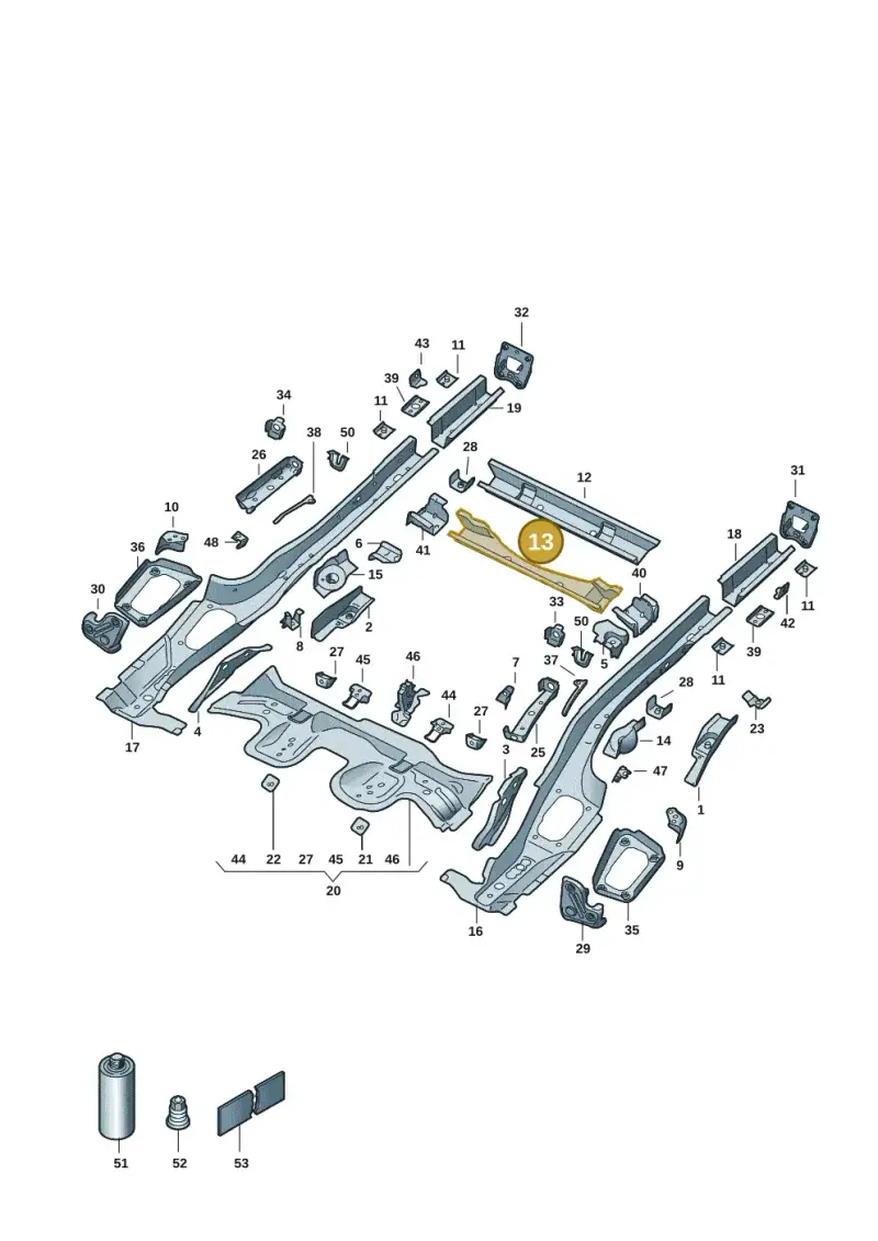 5Q0803133C — Volkswagen Golf 2.0 BlueMotion (2019-2024) diagram 5h0803012, position 13