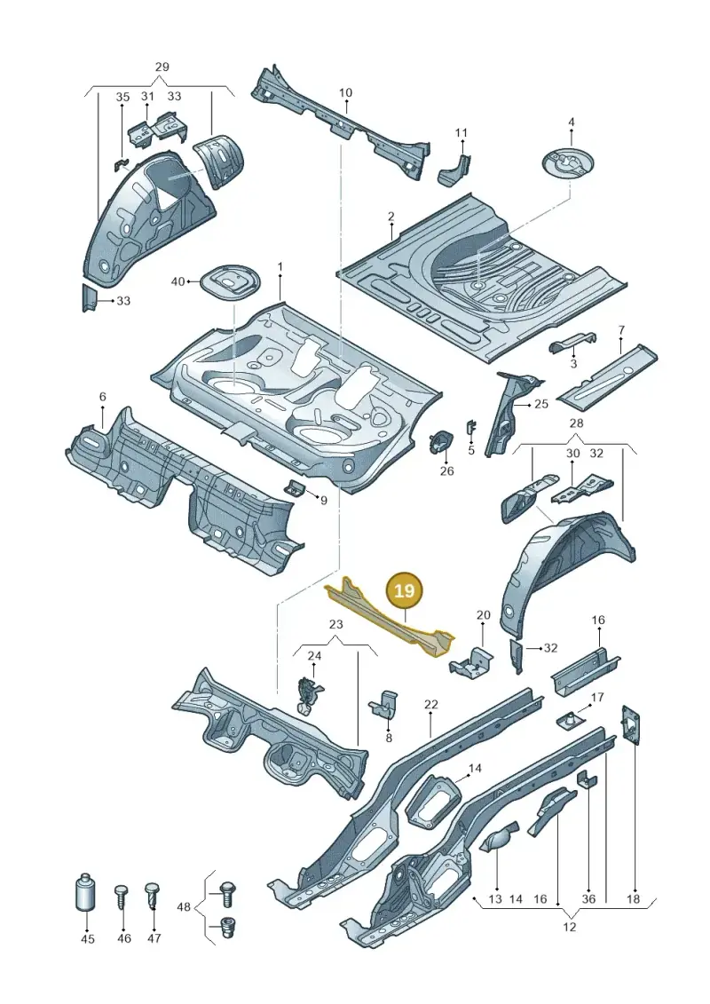 5Q0803133C — Volkswagen Golf 2.0 (2016-2020) diagram 763803200, position 19