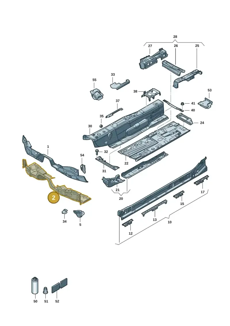 5Q0803144 — Volkswagen Golf 2.0 BlueMotion (2019-2024) diagram 5h0803005, position 2