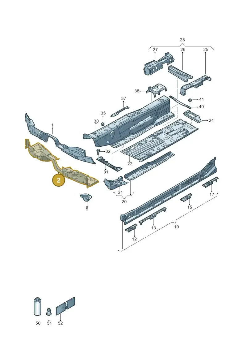 5Q0803144 — Volkswagen T-Roc BlueMotion (2017-2024) diagram 827803015, position 2