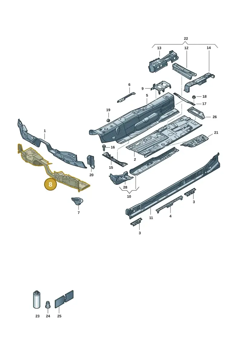 5Q0803144 — Volkswagen Arteon (2017-2023) diagram 828803005, position 8