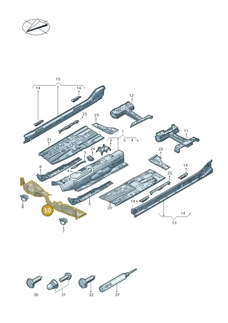5Q0803144 — Volkswagen Passat estate (2023-) diagram 3j0803200, position 10