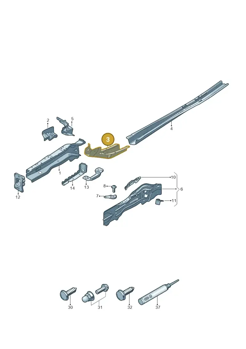 5Q0803209 — Volkswagen Passat estate (2023-) diagram 3j0803000, position 3