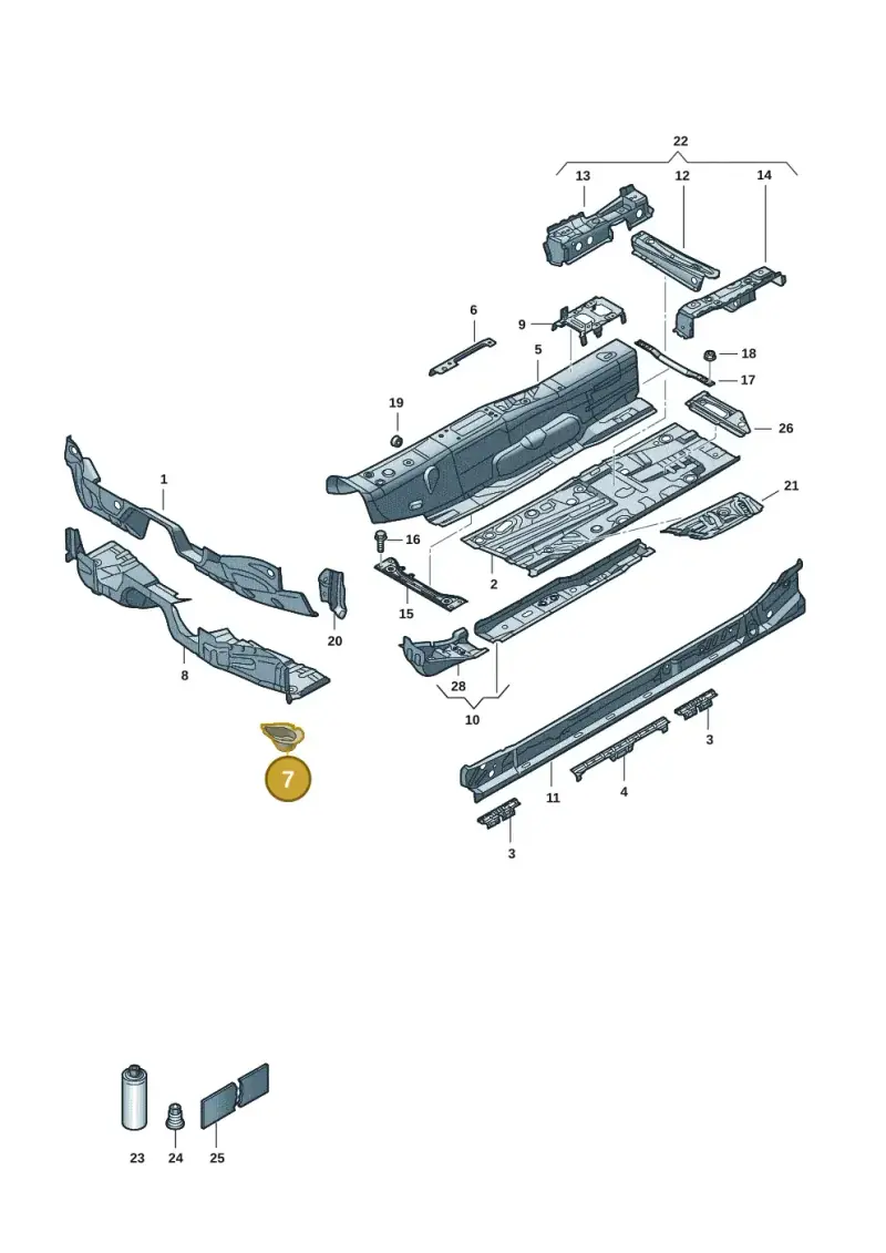 5Q0803216 — Volkswagen Arteon (2017-2023) diagram 828803005, position 7