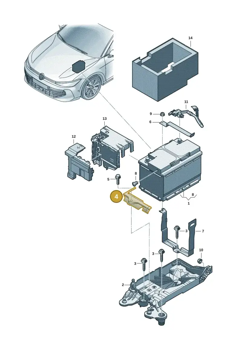 5Q0803219C — Volkswagen Passat estate (2023-) diagram 3j0915000, position 4