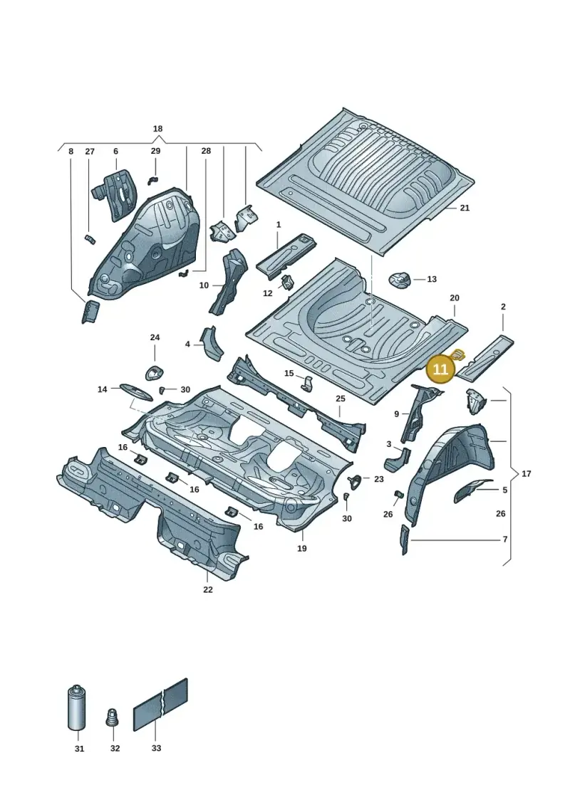 5Q0803271 — Volkswagen Golf 2.0 BlueMotion (2019-2024) diagram 5h0803020, position 11