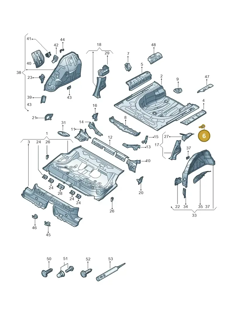 5Q0803271 — Volkswagen Passat estate (2023-) diagram 3j0803350, position 6