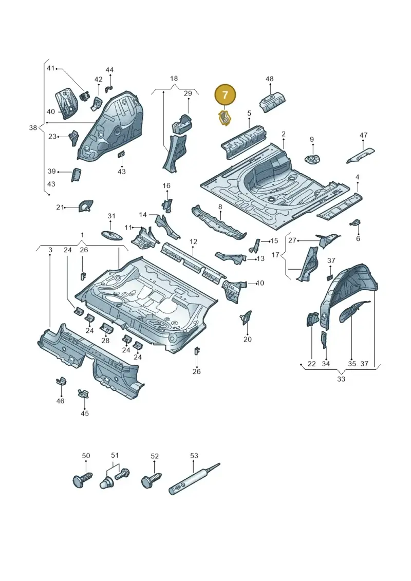 5Q0803272 — Volkswagen Passat estate (2023-) diagram 3j0803350, position 7