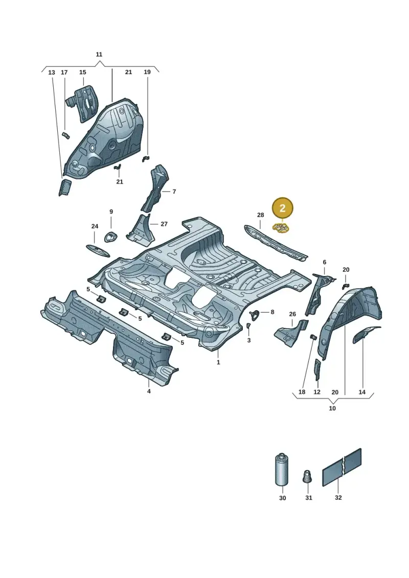 5Q0803274B — Volkswagen Golf 2.0 BlueMotion (2019-2024) diagram 5h0803015, position 2