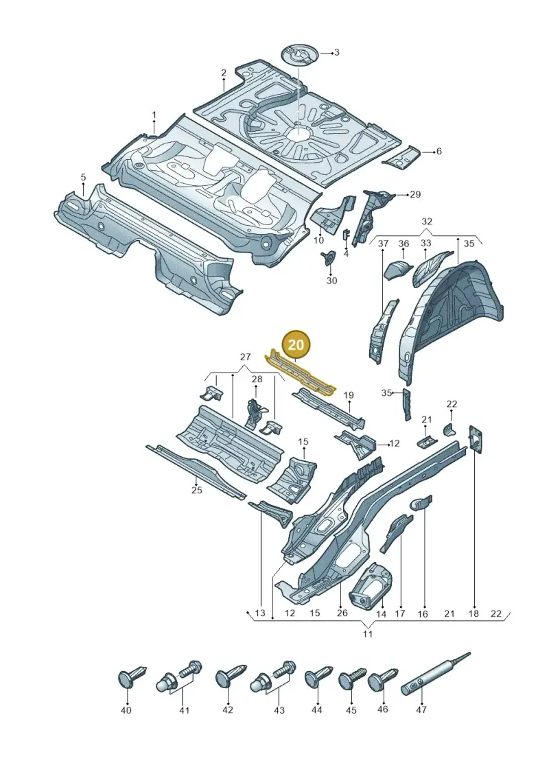 5Q0803348 — Volkswagen E-Golf (2014-2021) diagram 774803200, position 20