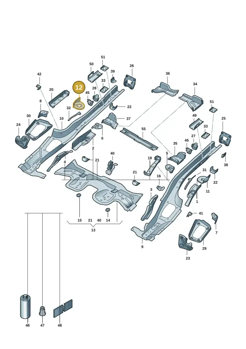 5Q0803458 — Volkswagen Golf 2.0 BlueMotion (2019-2024) diagram 5h0803010, position 12