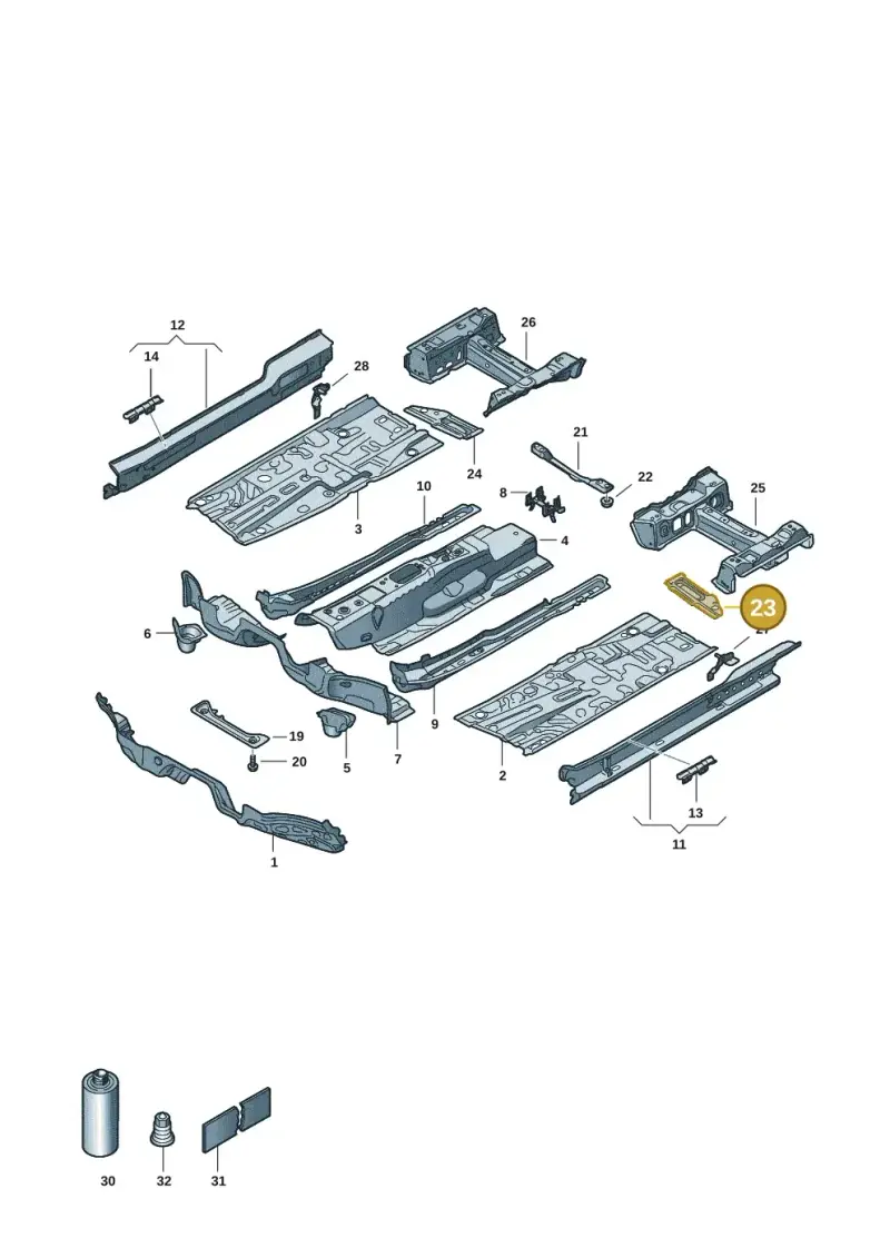 5Q0803579 — Volkswagen Caddy Maxi Kombi (2020-2024) diagram 2ka803015, position 23