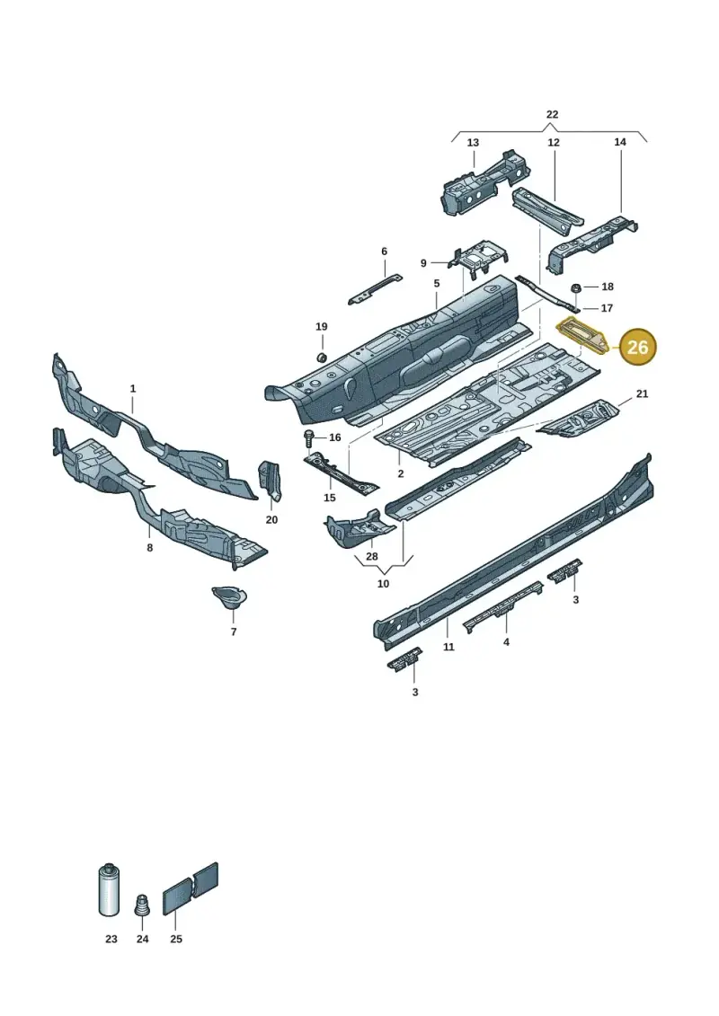5Q0803579 — Volkswagen Arteon (2017-2023) diagram 828803005, position 26