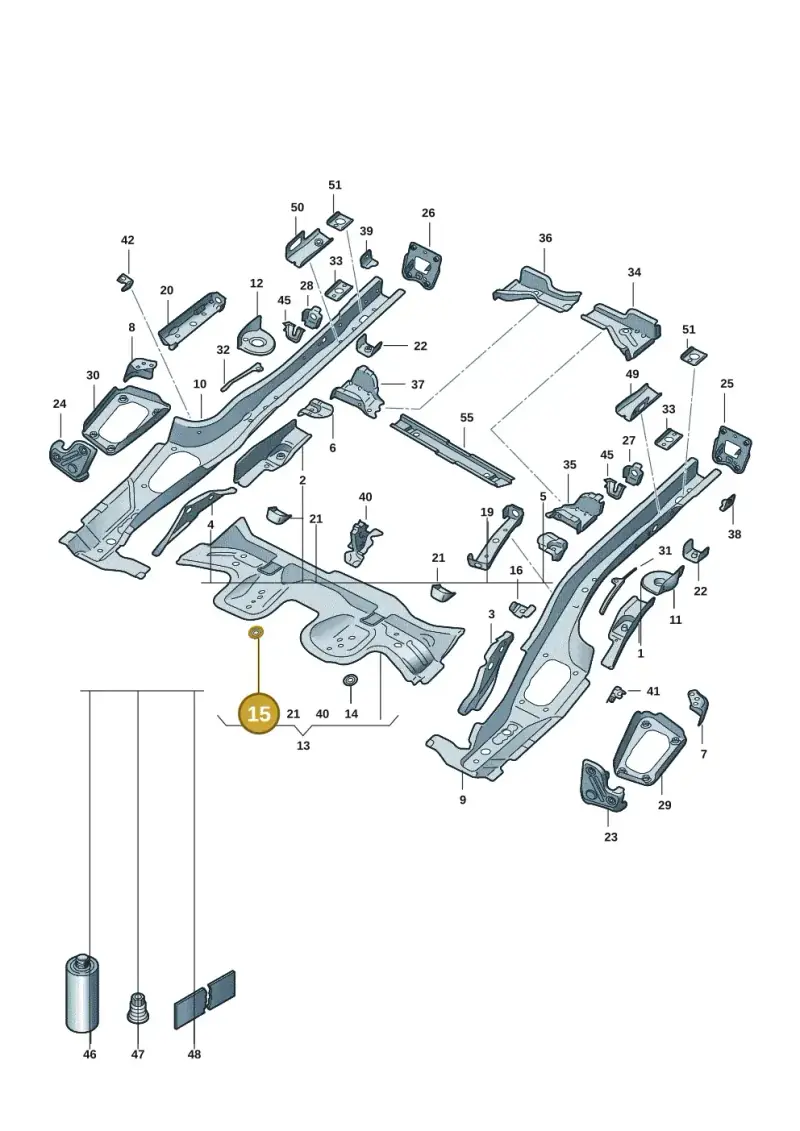 5Q0803622B — Volkswagen Golf 2.0 BlueMotion (2019-2024) diagram 5h0803010, position 15