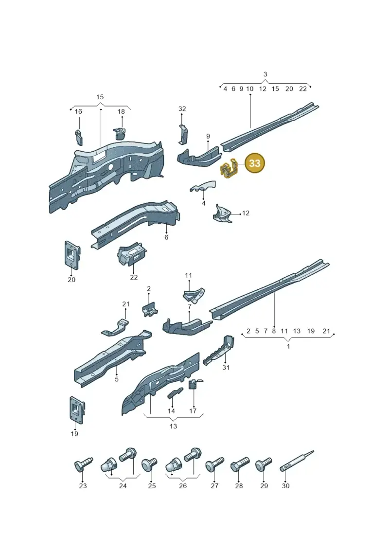 5Q0803646B — Volkswagen E-Bora (2019-) diagram 590803000, position 33