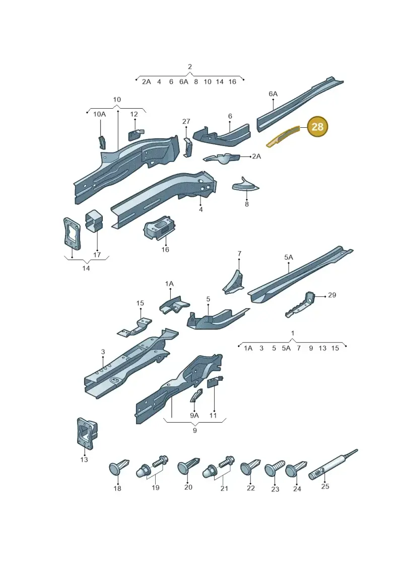 5Q0803646B — Volkswagen E-Golf (2019-2020) diagram 598803000, position 28