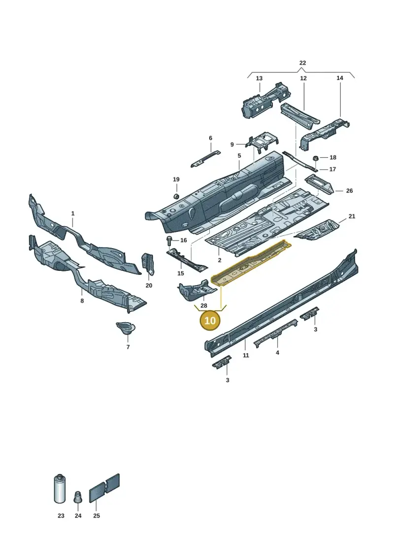 5Q0803803A — Volkswagen Arteon (2017-2023) diagram 828803005, position 10