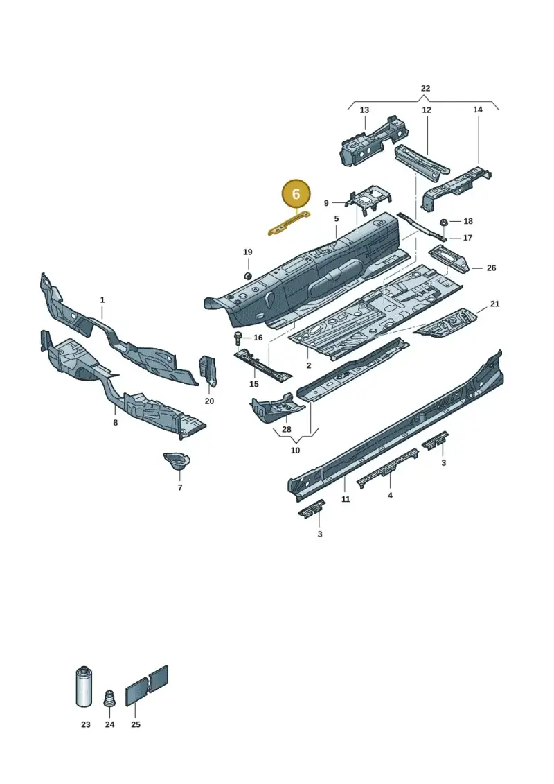 5Q0803806A — Volkswagen Arteon (2017-2023) diagram 828803005, position 6