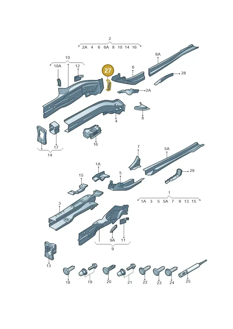 5Q0803872 — Volkswagen E-Golf (2019-2020) diagram 598803000, position 27