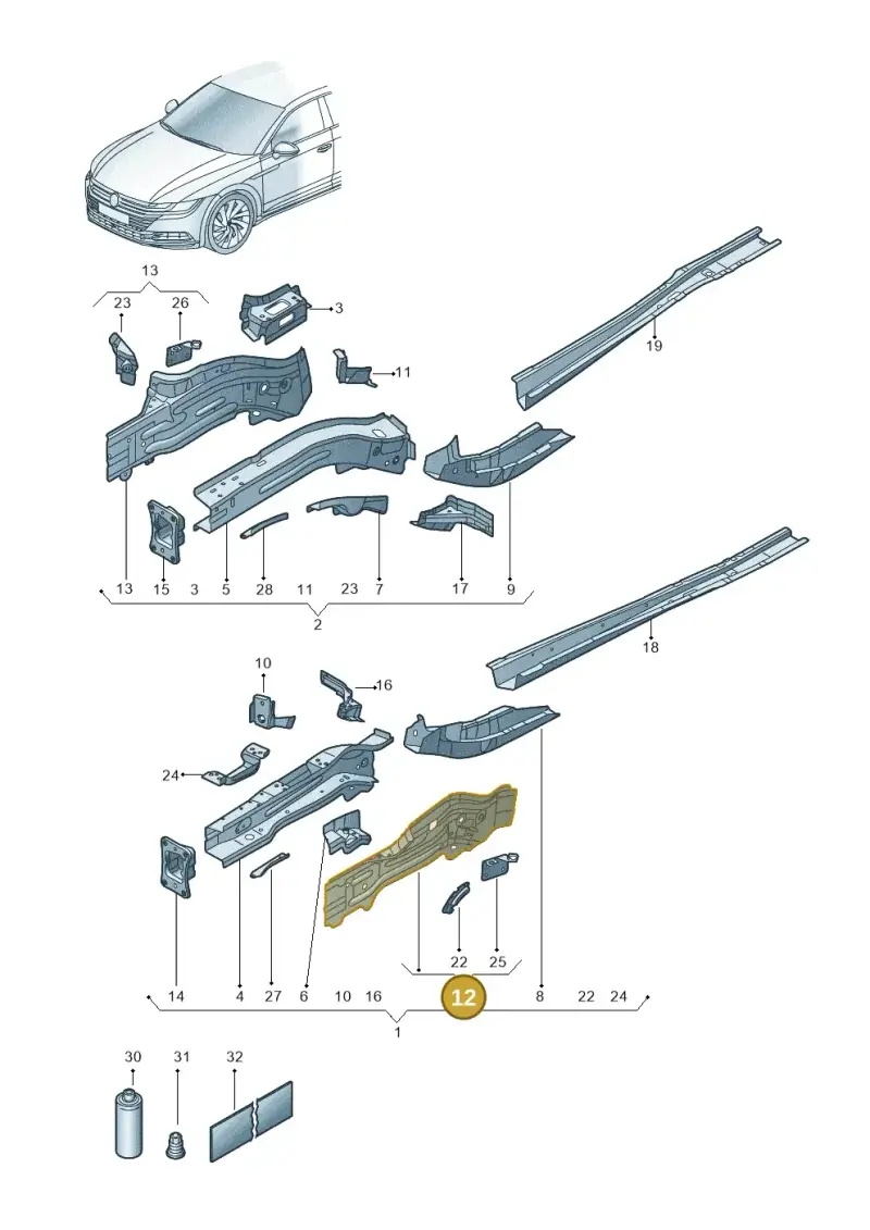 5Q0804105 — Volkswagen Arteon (2017-2023) diagram 828803000, position 12