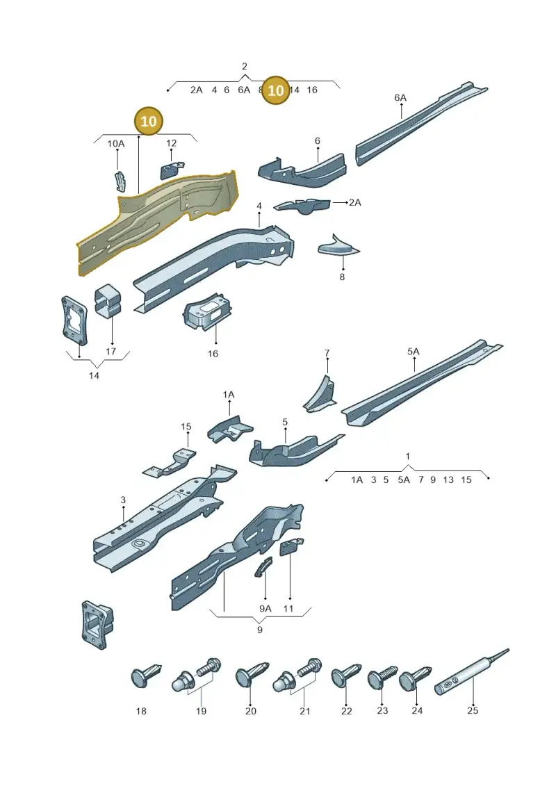 5Q0804106 — Volkswagen Golf 1.6 (2015-2019) diagram 745803000, position 10