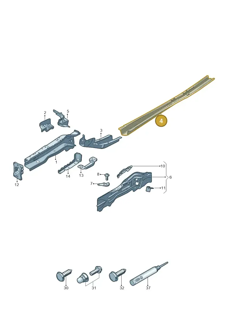 5Q0804455H — Volkswagen Passat estate (2023-) diagram 3j0803000, position 4