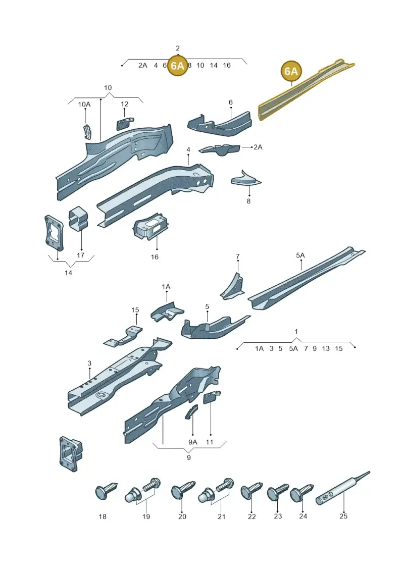 5Q0804456 — Volkswagen Golf 1.6 (2015-2019) diagram 745803000, position 6A