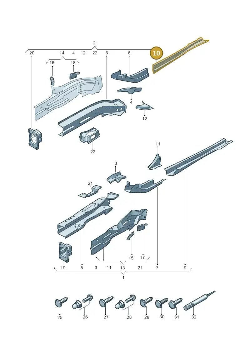 5Q0804456 — Volkswagen Golf Estate (2013-2017) diagram 763803000, position 10