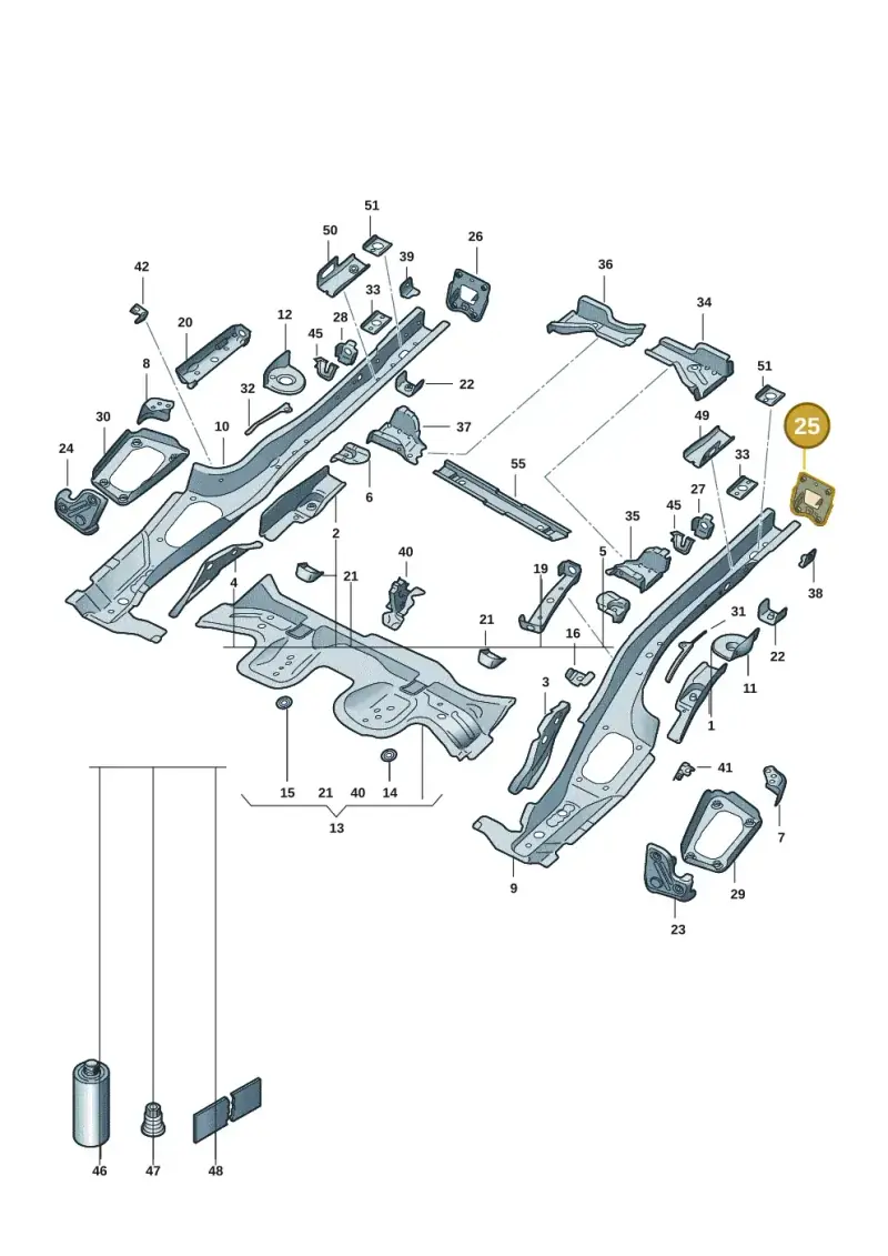 5Q0804473A — Volkswagen Golf 2.0 BlueMotion (2019-2024) diagram 5h0803010, position 25