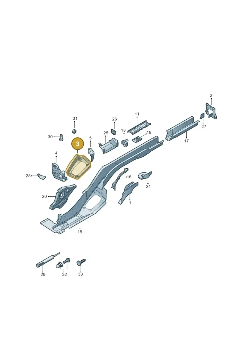 5Q0804505A — Volkswagen Passat estate (2023-) diagram 3j0803400, position 3