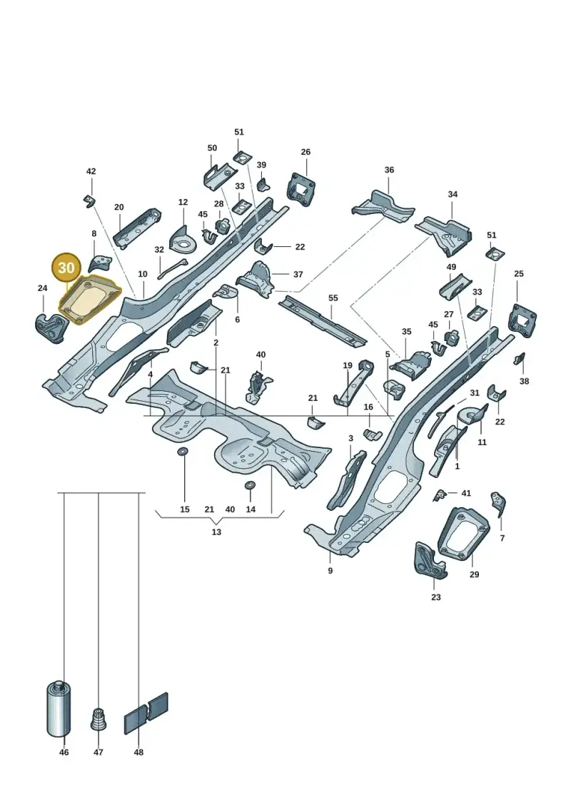 5Q0804506A — Volkswagen Golf 2.0 BlueMotion (2019-2024) diagram 5h0803010, position 30
