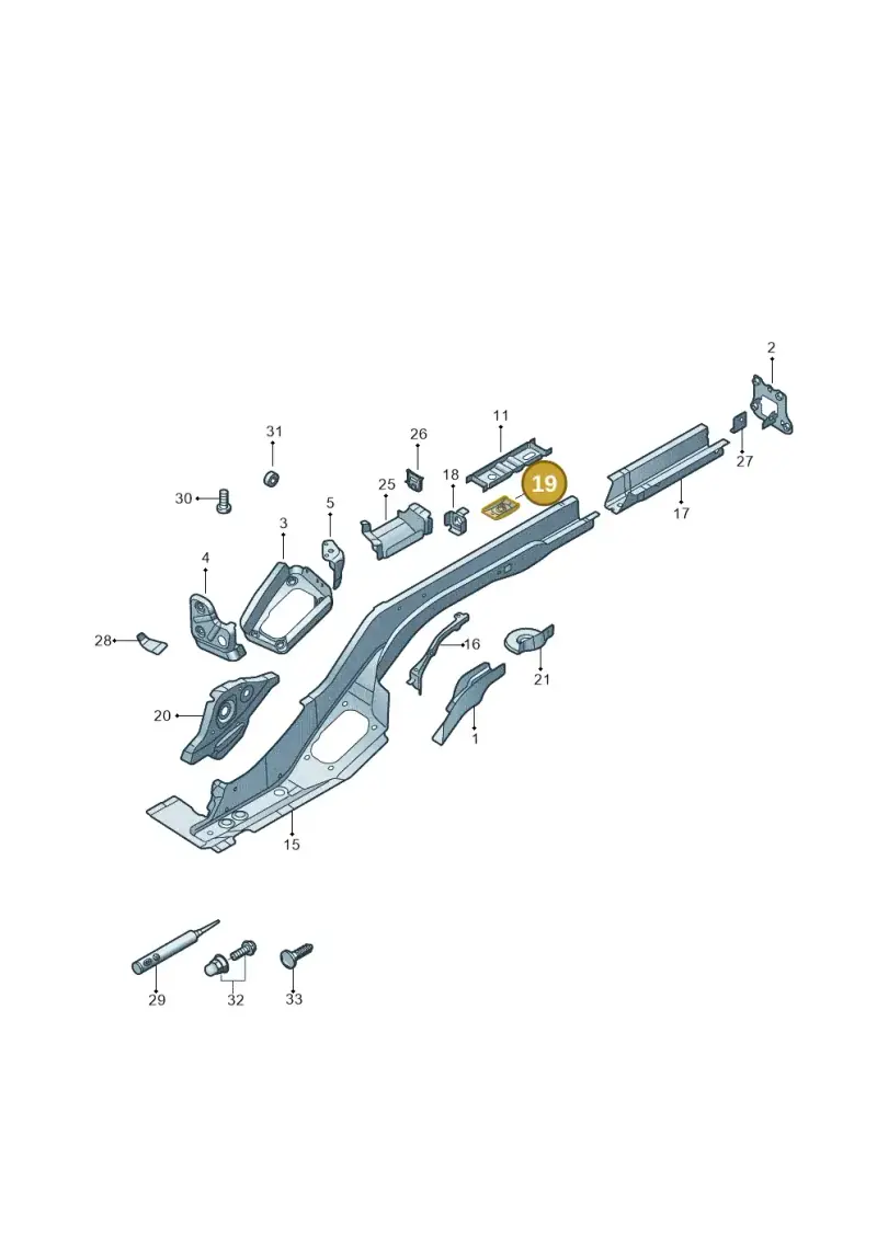 5Q0804548 — Volkswagen Passat estate (2023-) diagram 3j0803400, position 19