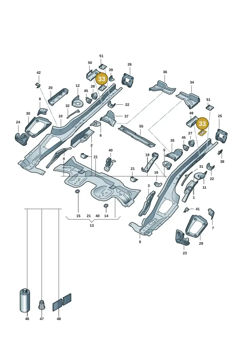 5Q0804548 — Volkswagen Golf 2.0 BlueMotion (2019-2024) diagram 5h0803010, position 33