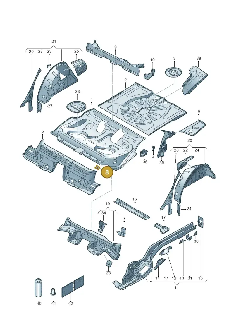 5Q0804866 — Volkswagen T-Roc BlueMotion (2017-2024) diagram 813803150, position 8